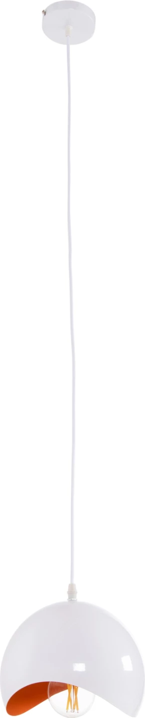 Llambë varëse tavani, sferë metalike, bardhë dhe portokalli, FH4165.02, Φ20x118H cm