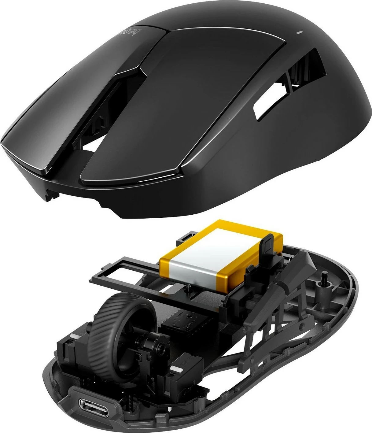Maus be quiet! DARK PERK ERGO, wireless, 32000 DPI, i zi