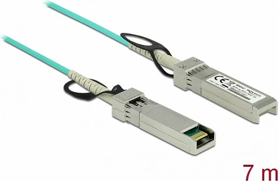 Kabllo optike aktive DeLOCK SFP+ 7 m, 10 Gbit/s, aqua