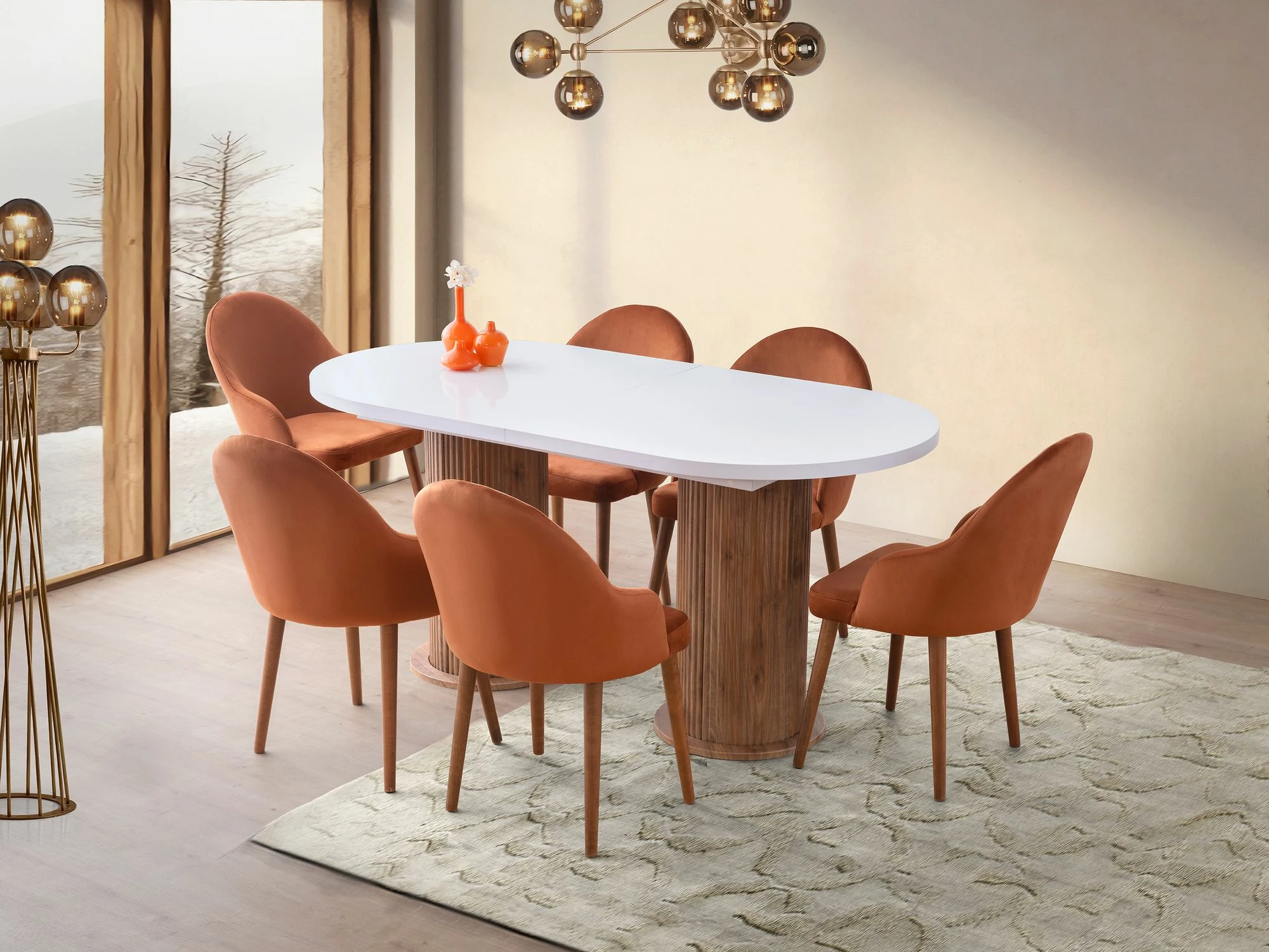 Tavolinë ngrënieje e zgjatshme, Skye Decor, Gusto - 2951
