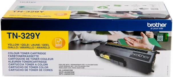 Toner, Brother TN-329Y, rendiment 5,500–8,800 faqe, e verdhë