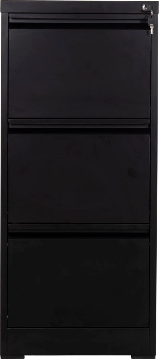 Kabinet arkivimi për zyre metalik me 3 sirtarë, i zi, FH6636.01, 45.5x62x103.5 cm