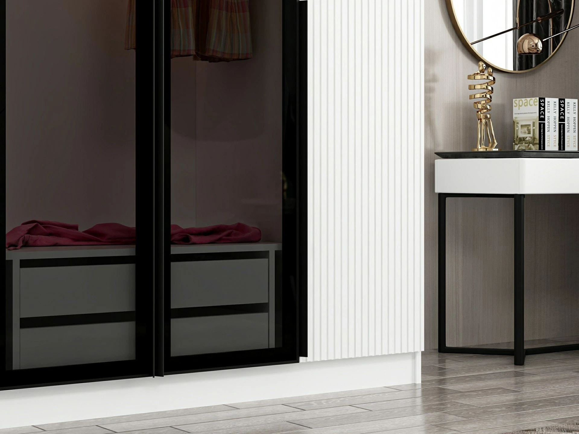 Dollap garderobe Skye Decor, Kale Plus, fume, 180x210x52cm