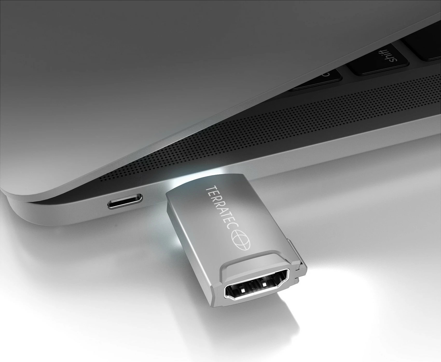 Adapter TerraTec Connect C12, USB-C në HDMI, 4K 60Hz, gri