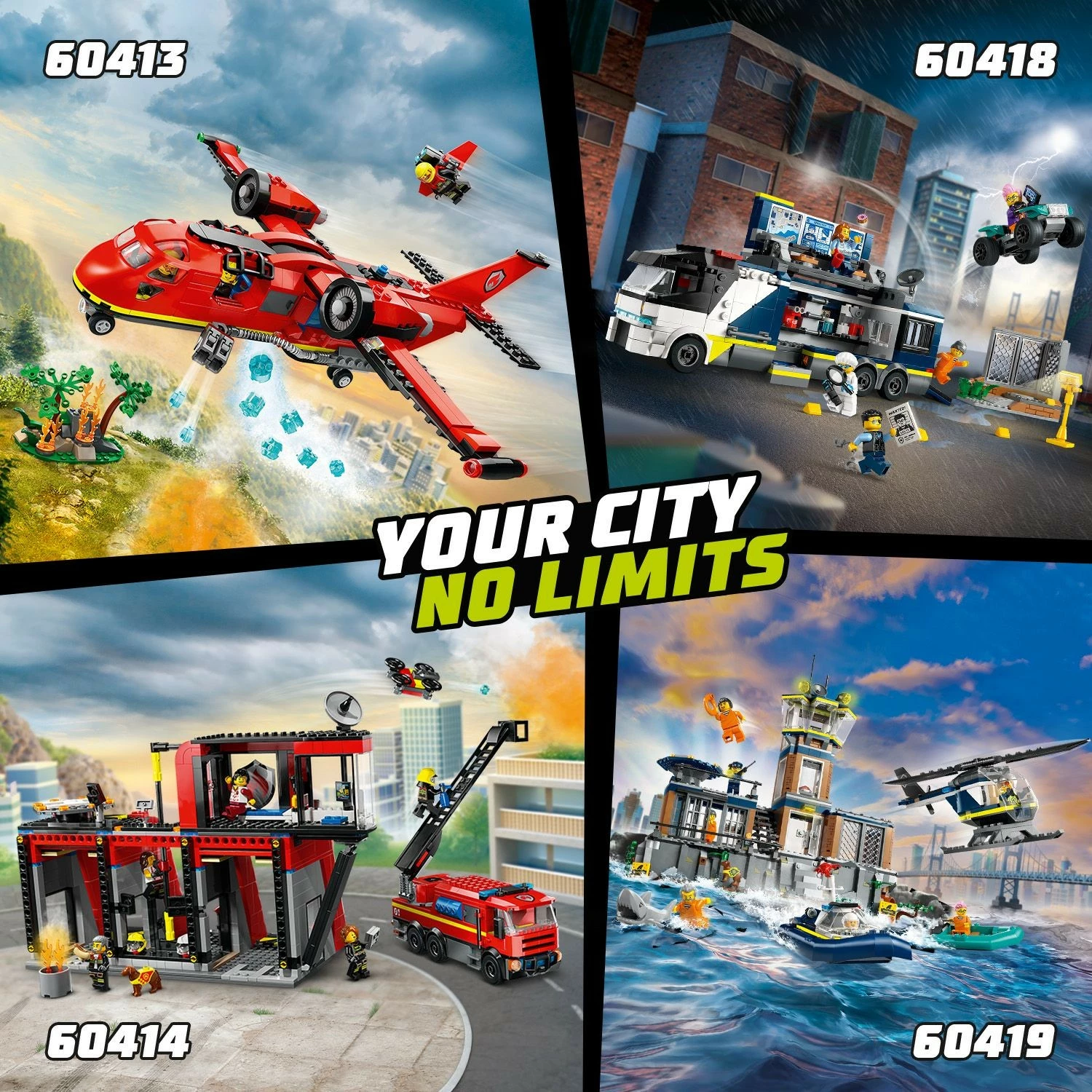 Set ndërtimi LEGO Fire Rescue Plane 60413, 478 pjesë, shumëngjyrësh