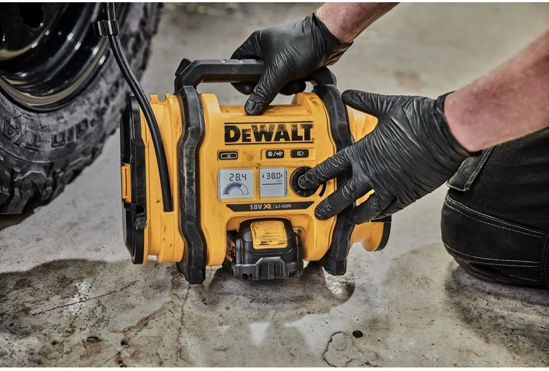 Kompresor ajri DeWALT DCC018N, 11 bar, 2.5 kg, zi-verdhë