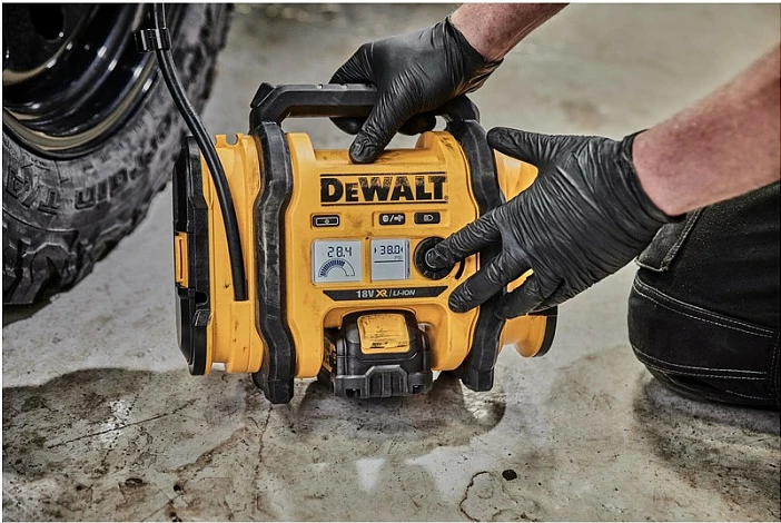 Kompresor ajri DeWALT DCC018N, 11 bar, 2.5 kg, zi-verdhë