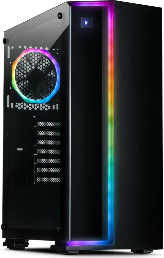 Kasë Inter-Tech S-3906 Renegade midi tower, RGB, pa PSU, e zezë