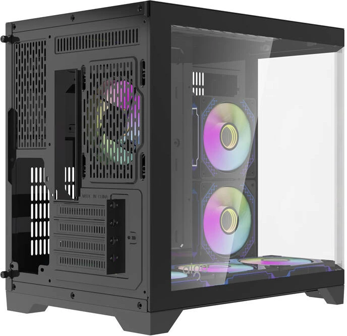 Kasë Darkflash FT418 me 6 ventilatorë aRGB, Mini Tower, e zezë
