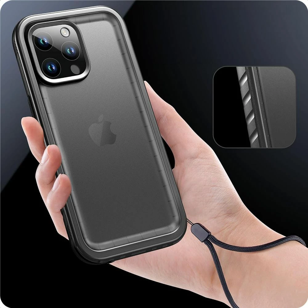 Mbështjellës Tech-Protect ShellBox IP68 për iPhone 15, i zi