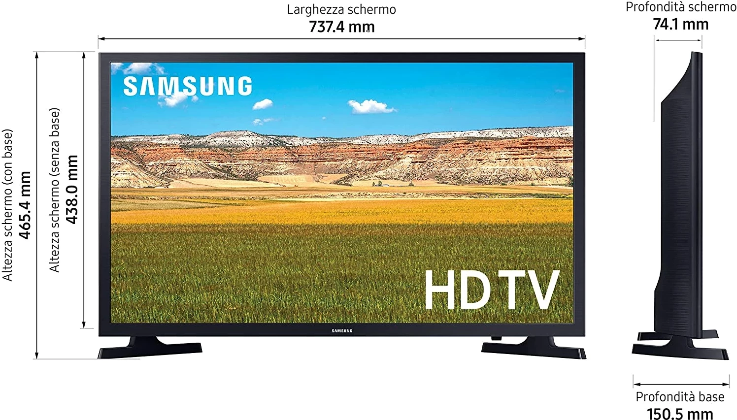 Televizor Samsung 32T4302 Smart TV 32" LED, Ngjyrë e zezë
