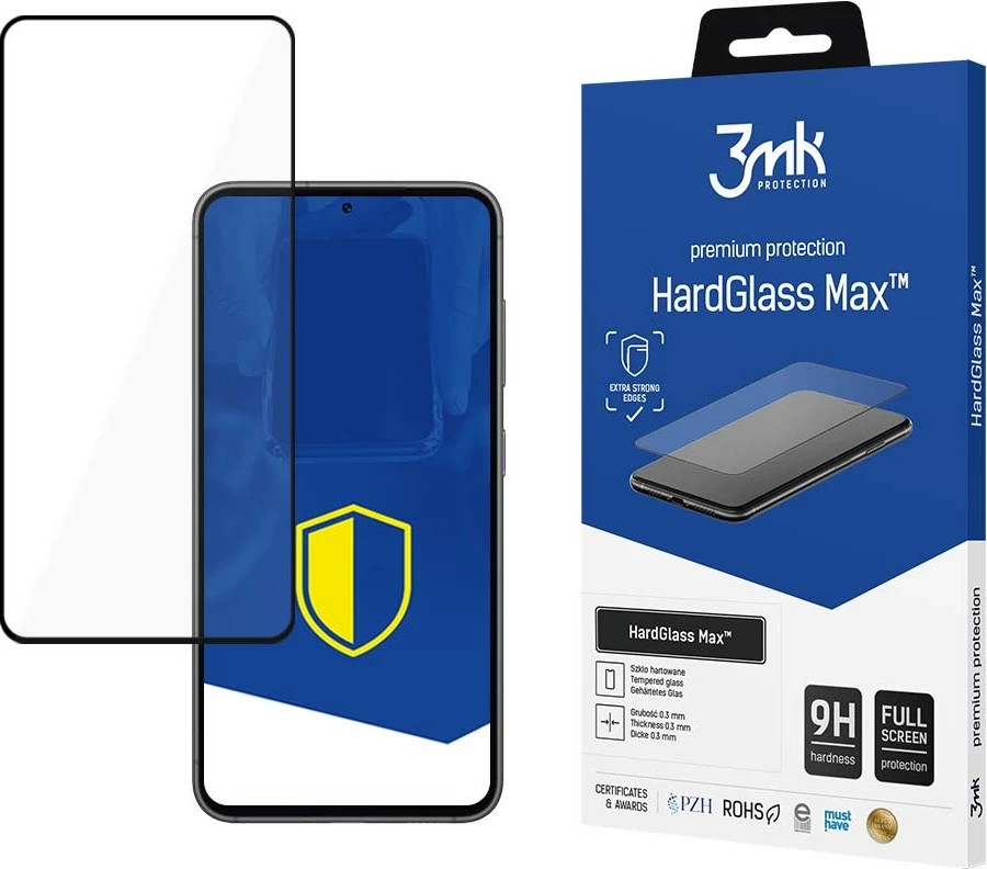 Mbështjellës xhami i fortë 3mk HardGlass Max për Samsung Galaxy S23 Plus