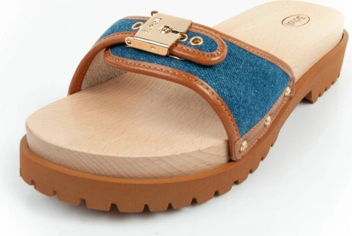 Këpucë për femra Scholl, kafe dhe blu