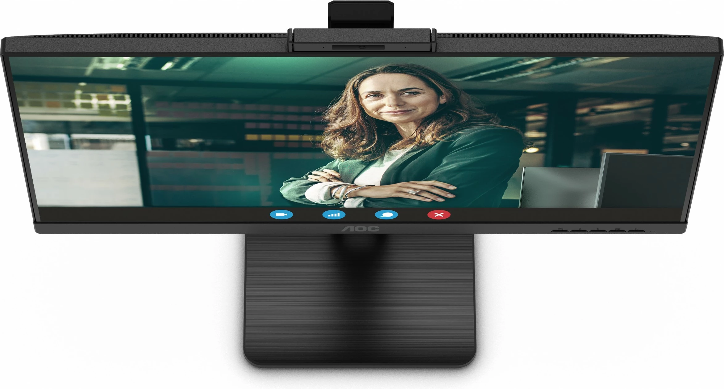 Monitor AOC 24P3QW 23.8 inç IPS Full HD 75Hz me altoparlantë dhe webcam