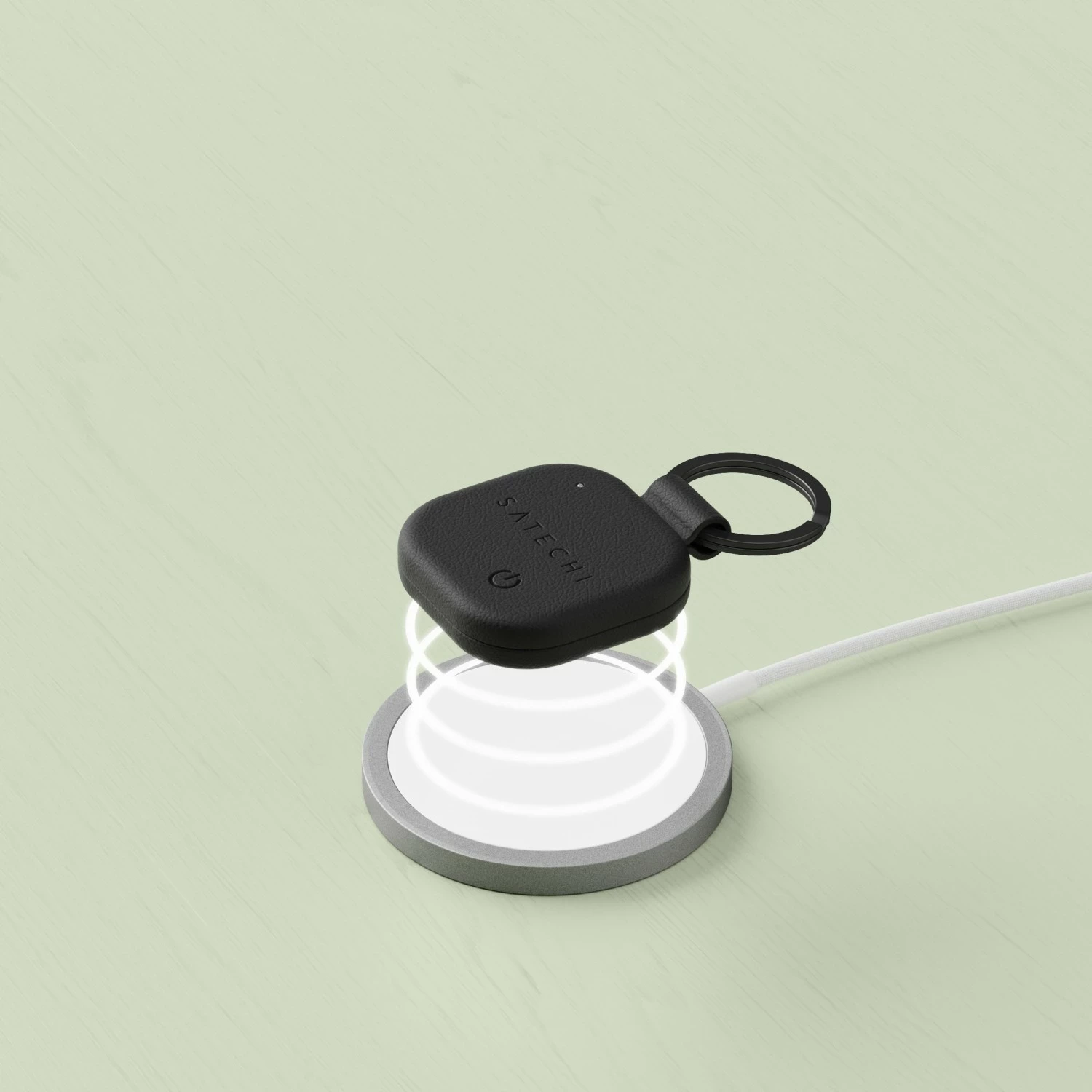 Brelok Satechi FindAll Keychain, lokalizues, lëkurë sintetike, i zi