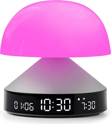 Llambë me orë alarmi 3n1 Lexon Mina Sunrise LR153AP, LCD, alumin