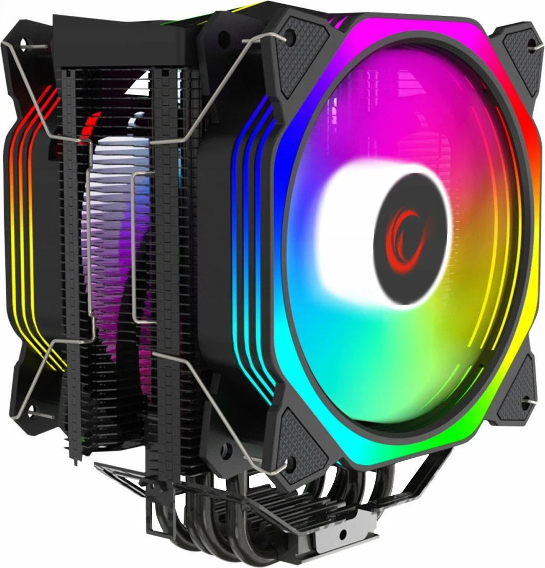 Ftohës CPU Rampage Octagon C60 OCTAGONC60-BLACK, 2x120mm ARGB, 180W TDP, i zi