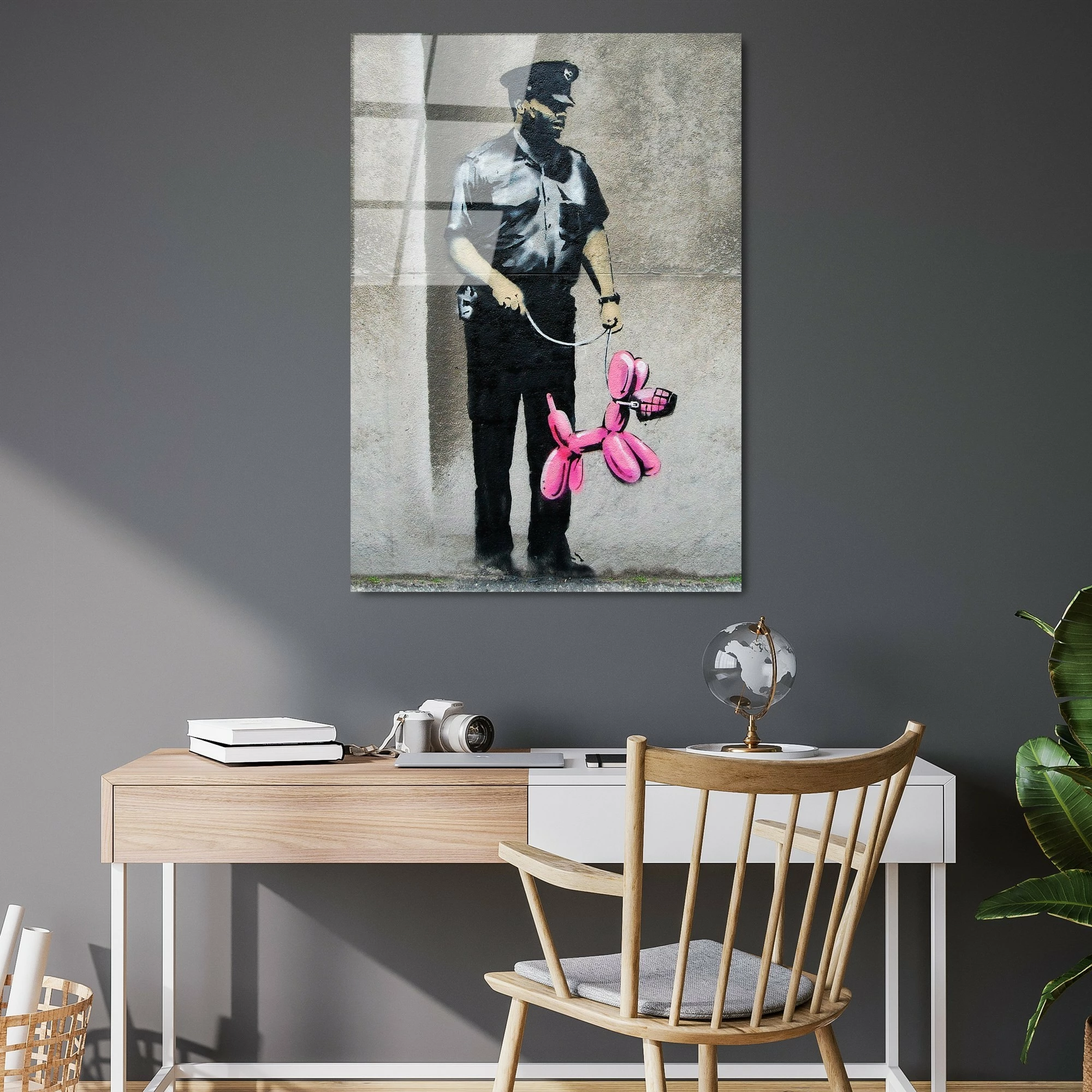 Pikturë dekorative xhami e temperuar, Banksy, UV-506, 45x65cm