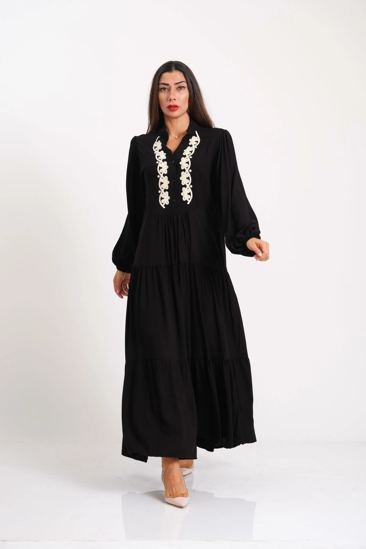 Fustan i gjatë Markano, për femra, i zi