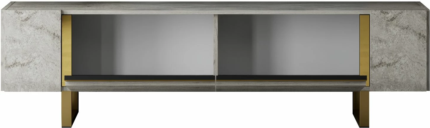 Komodë TV Hanah Home, Yildiz, travertin dhe ari