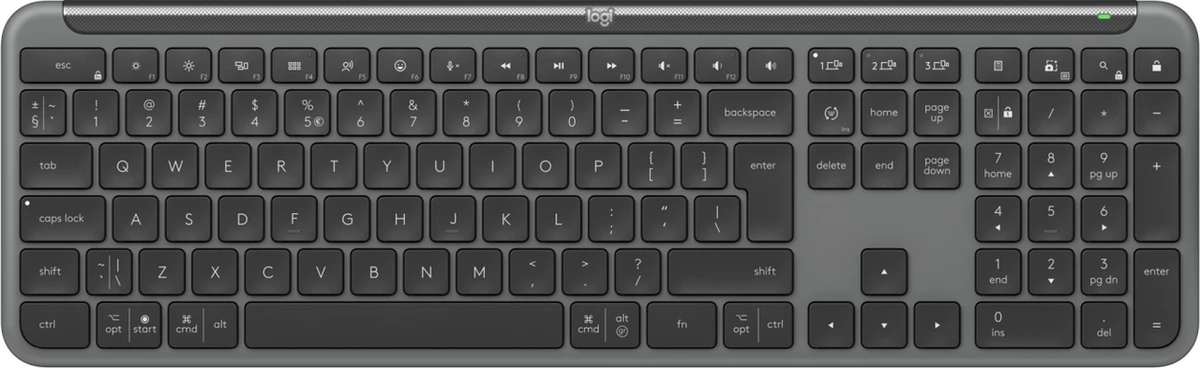 Tastierë, Logitech, K950 Signature Slim 920-012465, US-Intl layout, full-size, Graphite