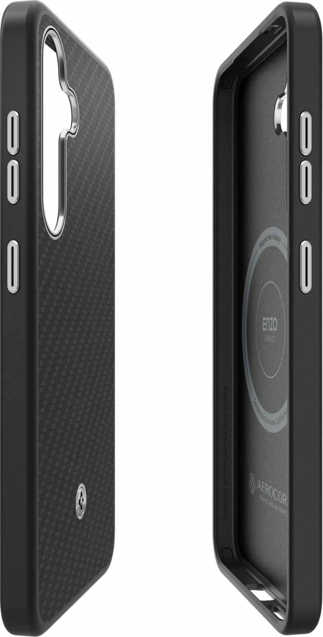Mbështjellës Spigen Enzo Aramid GP-FPS936PGABW për Samsung Galaxy S25+, MagFit, i zi