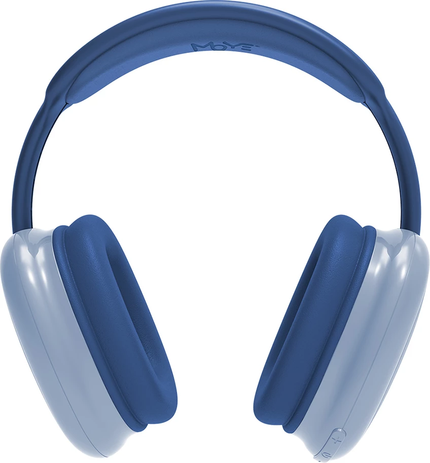 Kufje Bluetooth Moye Stellar me mikrofon, Bluetooth 5.3, 36 orë bateri, blu