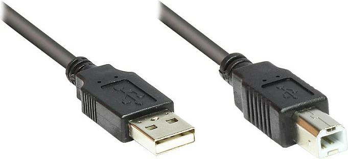 Kabllo USB GoodConnections USB 2.0 A-B, 1m, e zezë