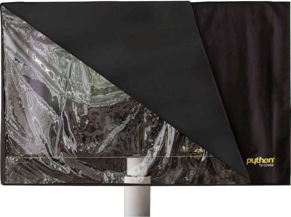 Mbështjellës mbrojtës për TV Python TV-Cover, 140x89 cm, për 58"-60", waterproof, zi/transparent