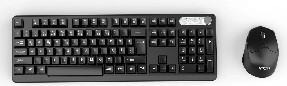 Set tastierë dhe maus Inca IWS-549U, USB 2.0/USB-C, zi