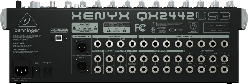 Mikser Audio Behringer QX2442USB, 24 Kanale