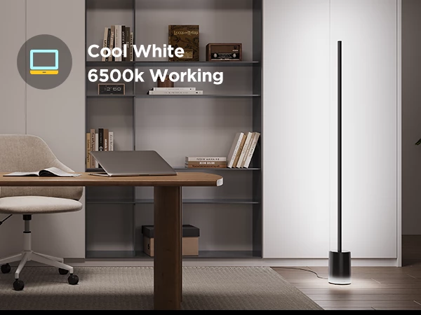 Lampë dyshemeje smart Govee Floor Lamp 2 RGBICWW, E zezë