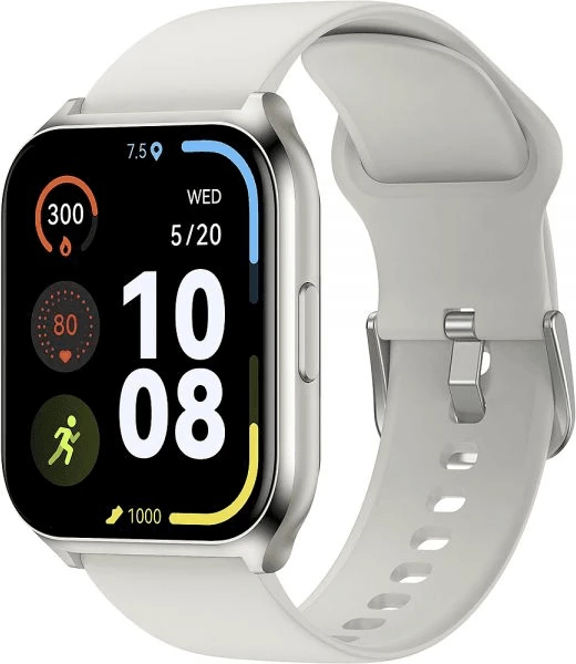 Smartwatch Xiaomi Haylou Watch 2 Pro LS02 Pro, SpO2, IP68, Bluetooth 5.3, bateri 250 mAh, argjendtë me rrip të bardhë