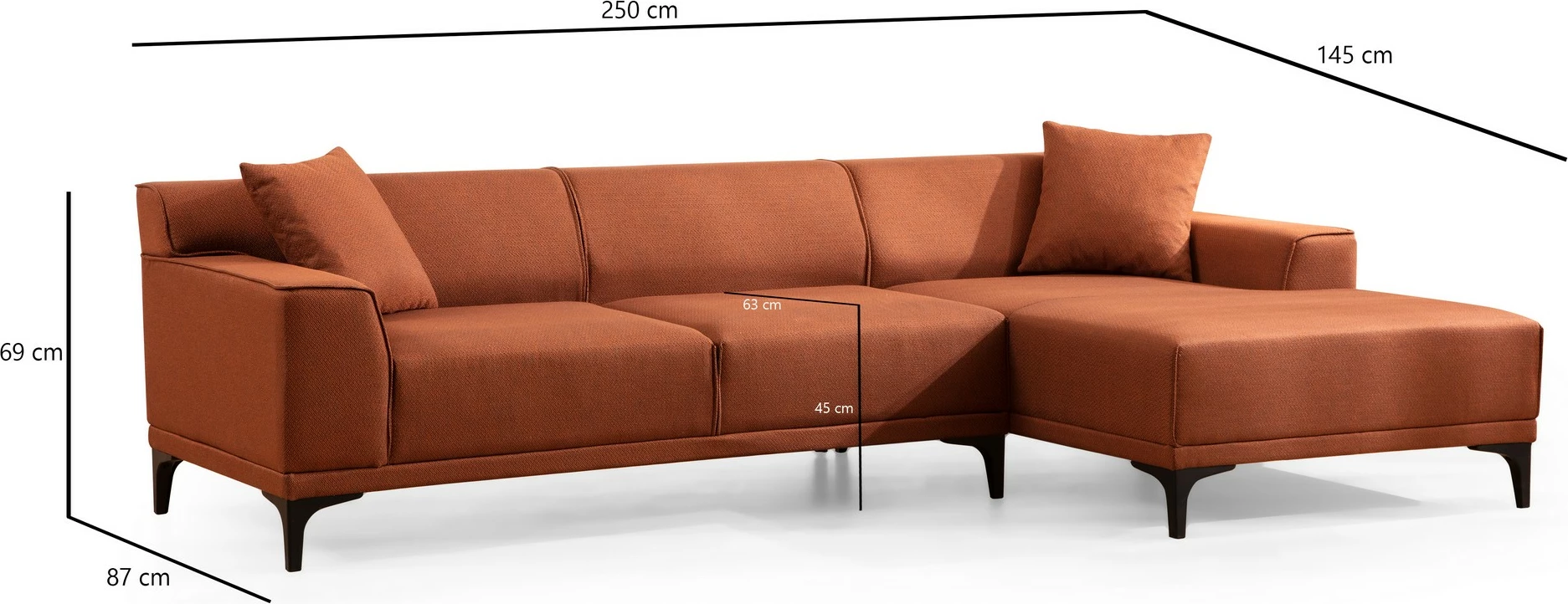 Këndare Petra R, portokalli, Atelier del Sofa