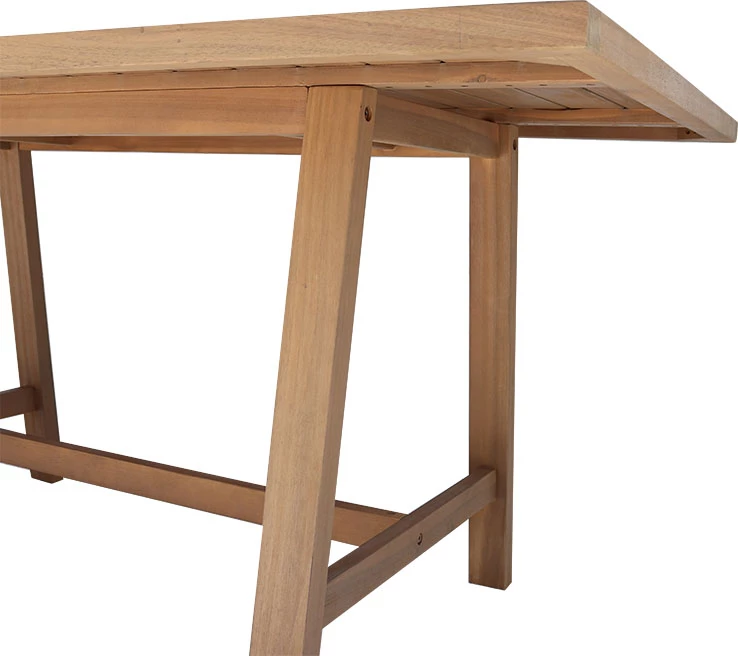 Tavolinë Malibu, dru akacie natyrale, 180x90x75cm