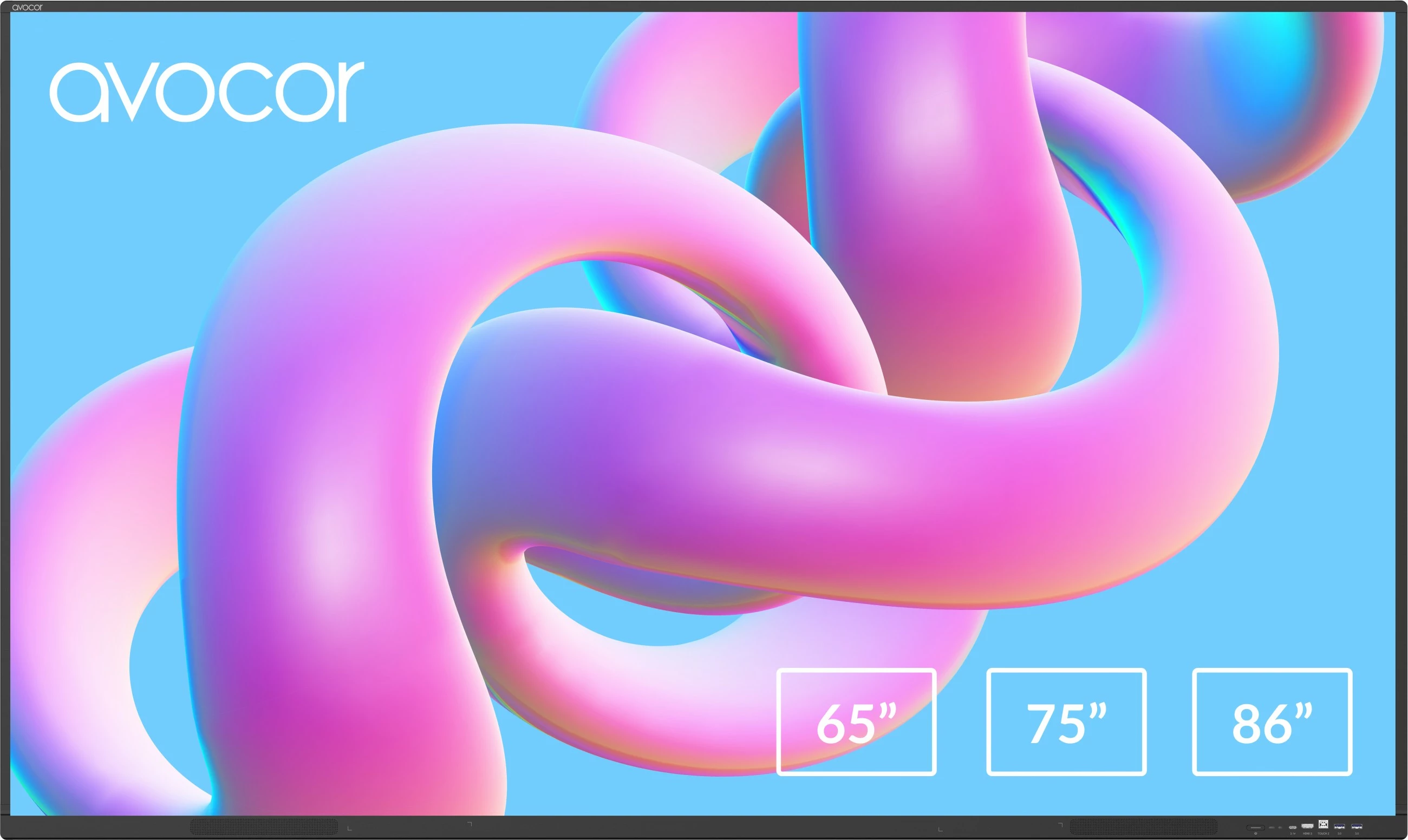 Ekran interaktiv AVOCOR S-Serie AVS-7510, 75 inç, 4K Ultra HD, Touchscreen, 64GB, i zi