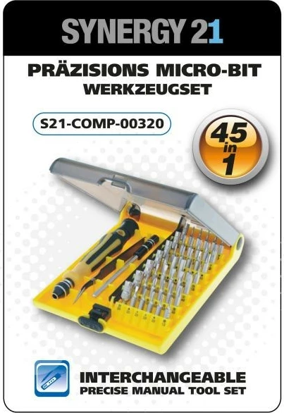 Set veglash Synergy21 S21-COMP-00320, 45 copa, kaçavidë elektrike mini, e verdhë