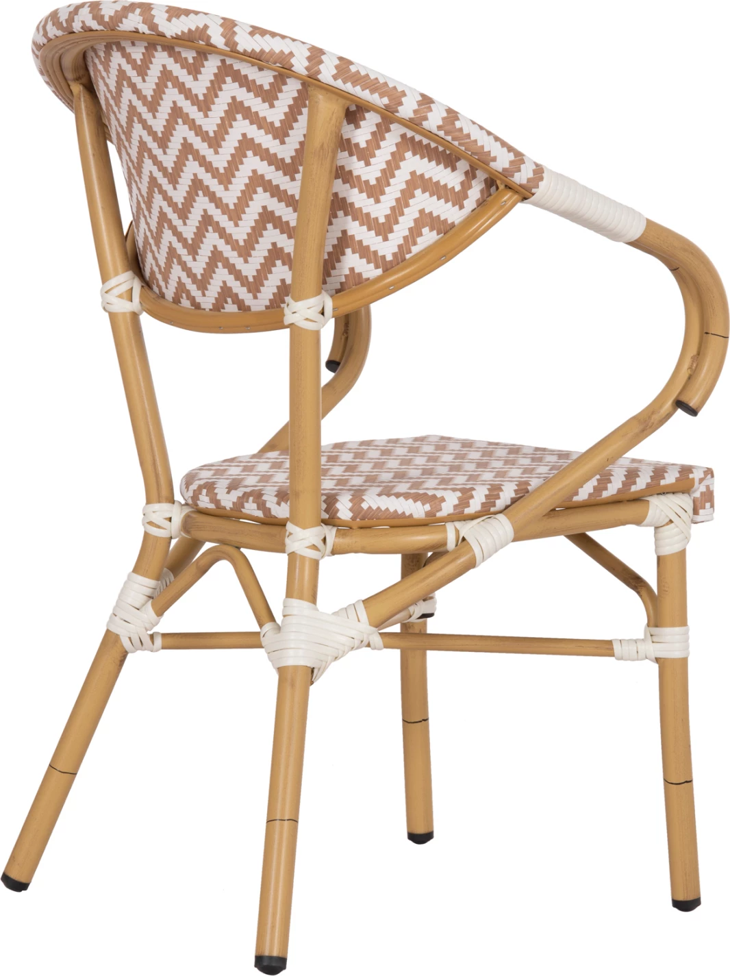Karrige alumini FH5861.03 pamje bambu kafe-bardhë 56.5x56.5x82 cm