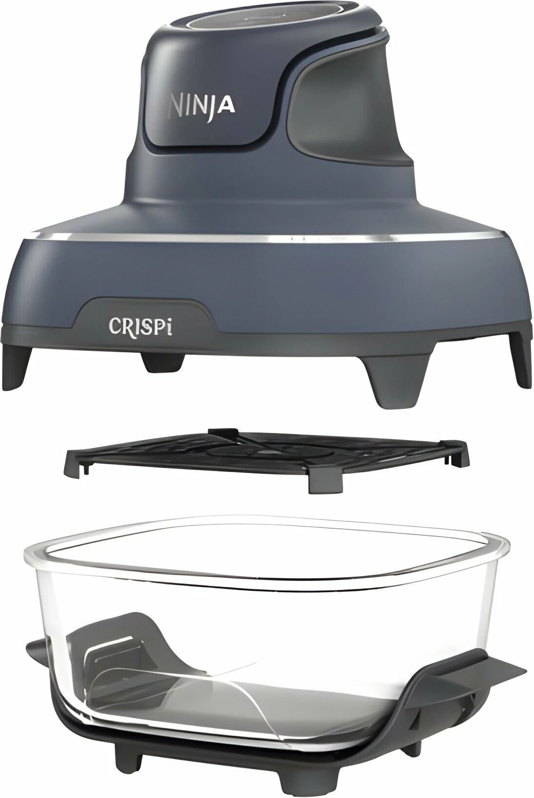 Fritezë me ajër Ninja CRISPi FN101EUGY 3.8L 1700W, gri, set me enë 3.8L + 1.4L