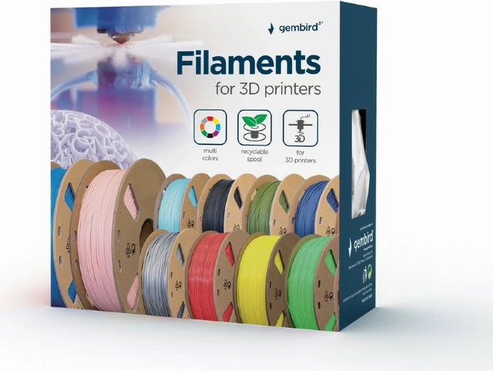 Filament Gembird 3DP-PLA1.75-01-FY, 3D print, 1kg