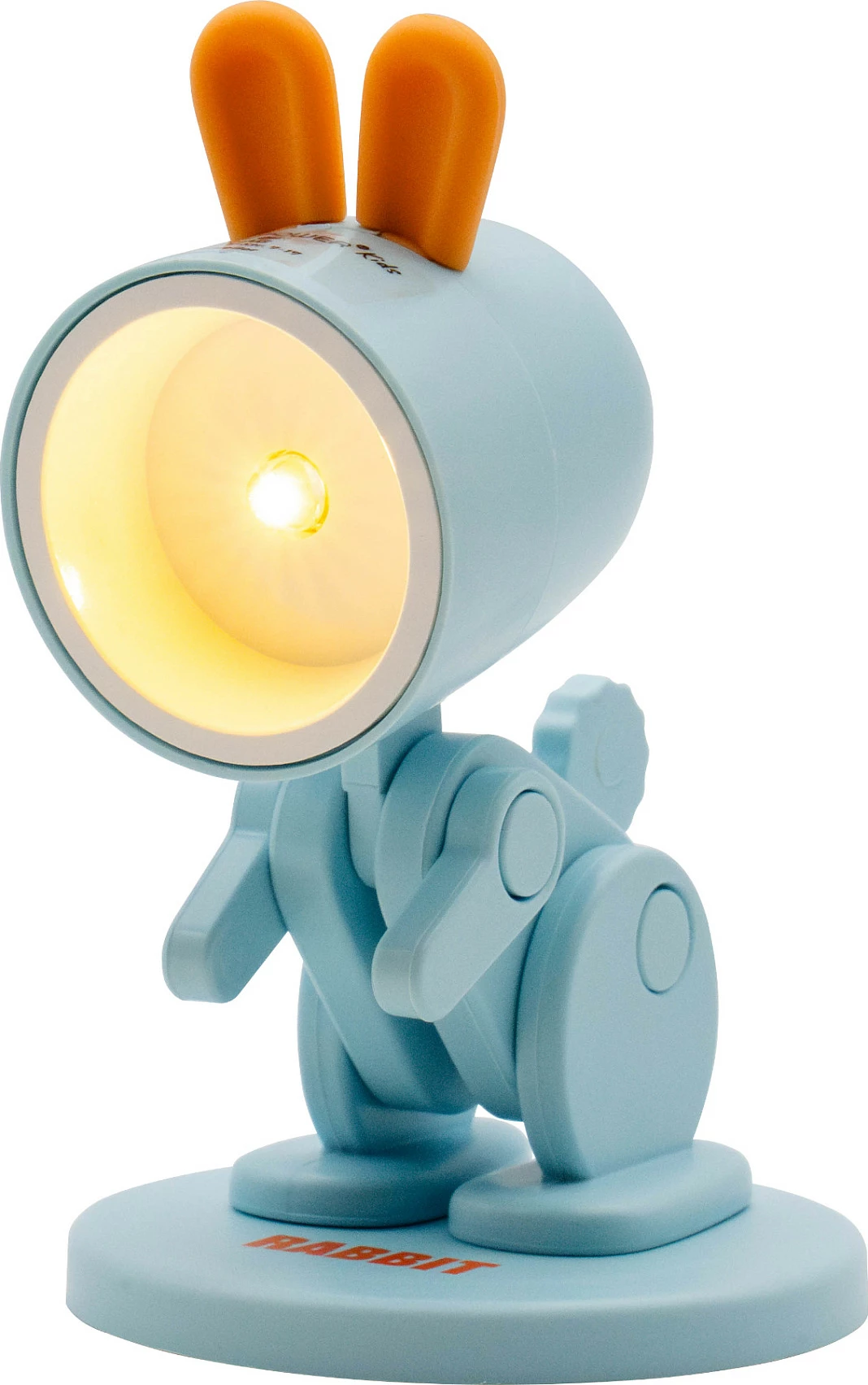 Dritë dore LED RealPower Blue Rabbit me bazë, 3x LR41, blu/portokalli