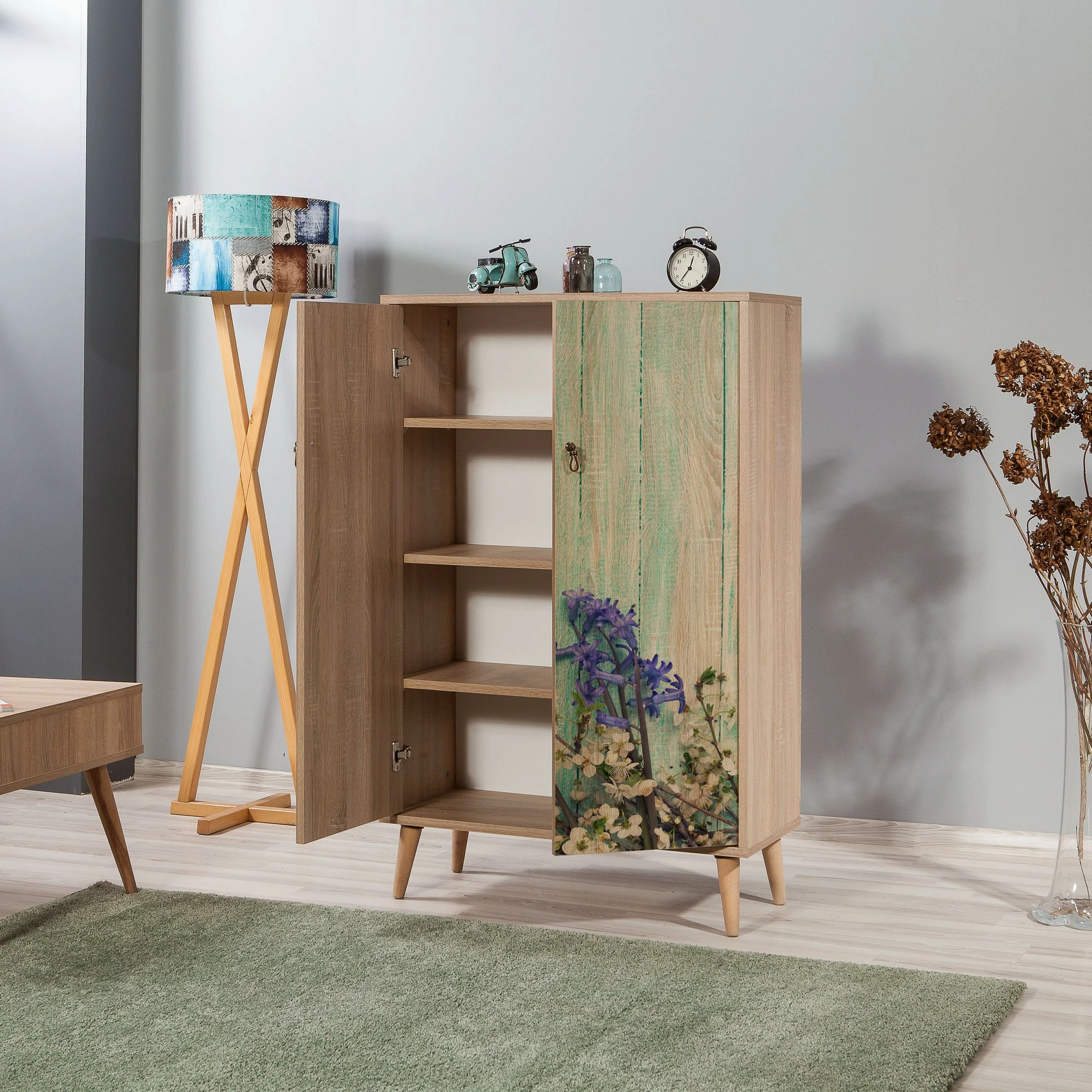 Dollap multifunksional Hanah Home, Multibox - 727, ngjyrë lisi Sonoma