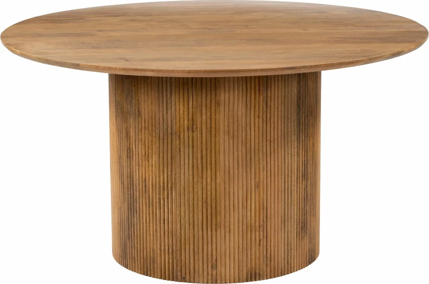 Tavolinë organike, ngjyrë arre, 140x140x76