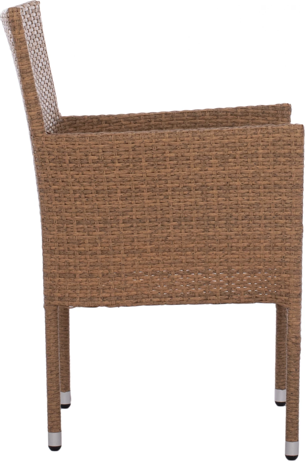 Karrige për jashtë metalike me jastëk & thurje kashte kafe FH5684.02 58x59x84cm