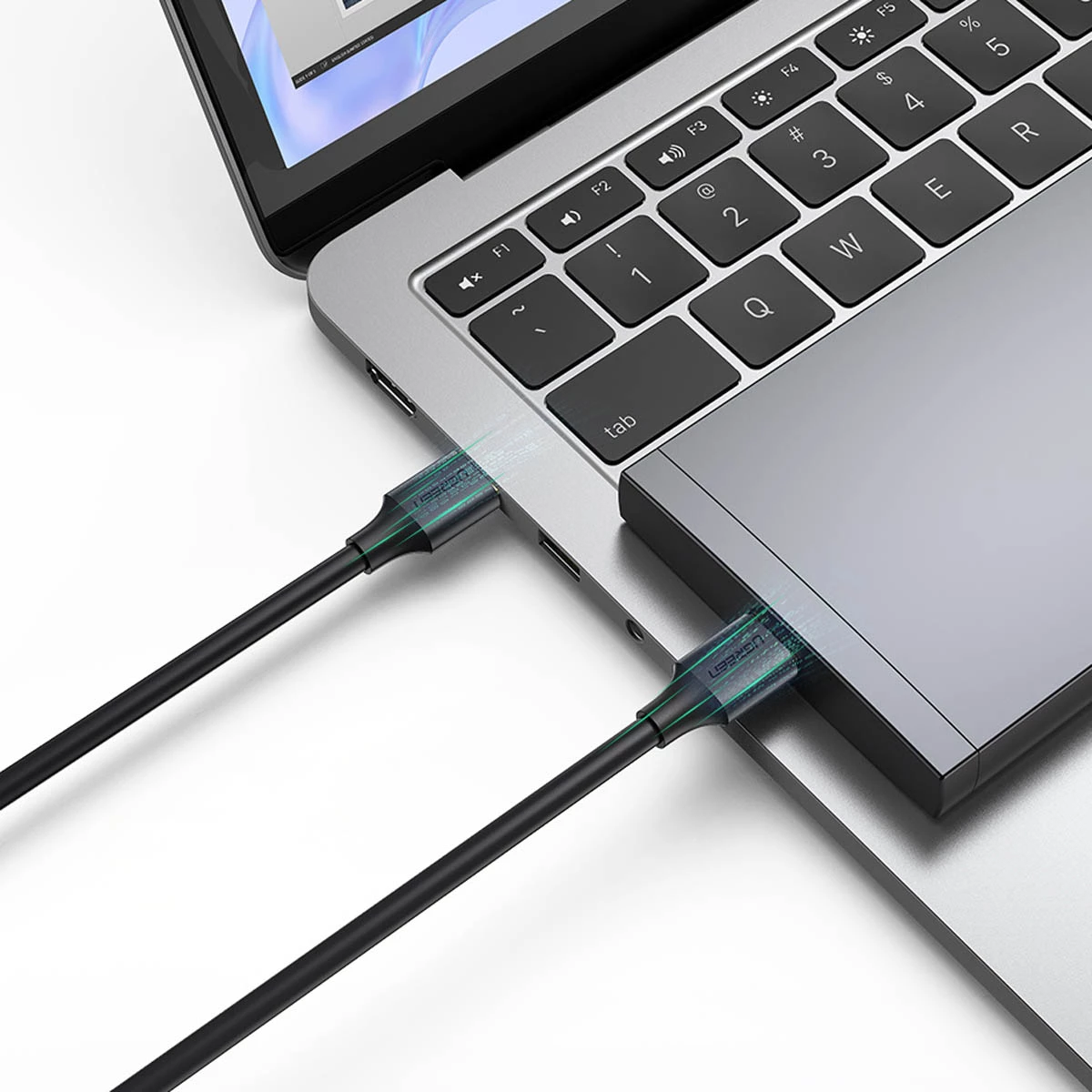Kabllo Ugreen US128, USB-A 3.0 në USB-A 3.0, 0.5m, e zezë