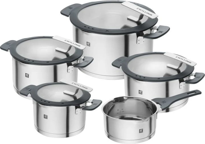 Set tenxheresh, Zwilling Simplify 66870-005-0 (668700050), çelik inox, argjendtë/zezë, set 5 copë