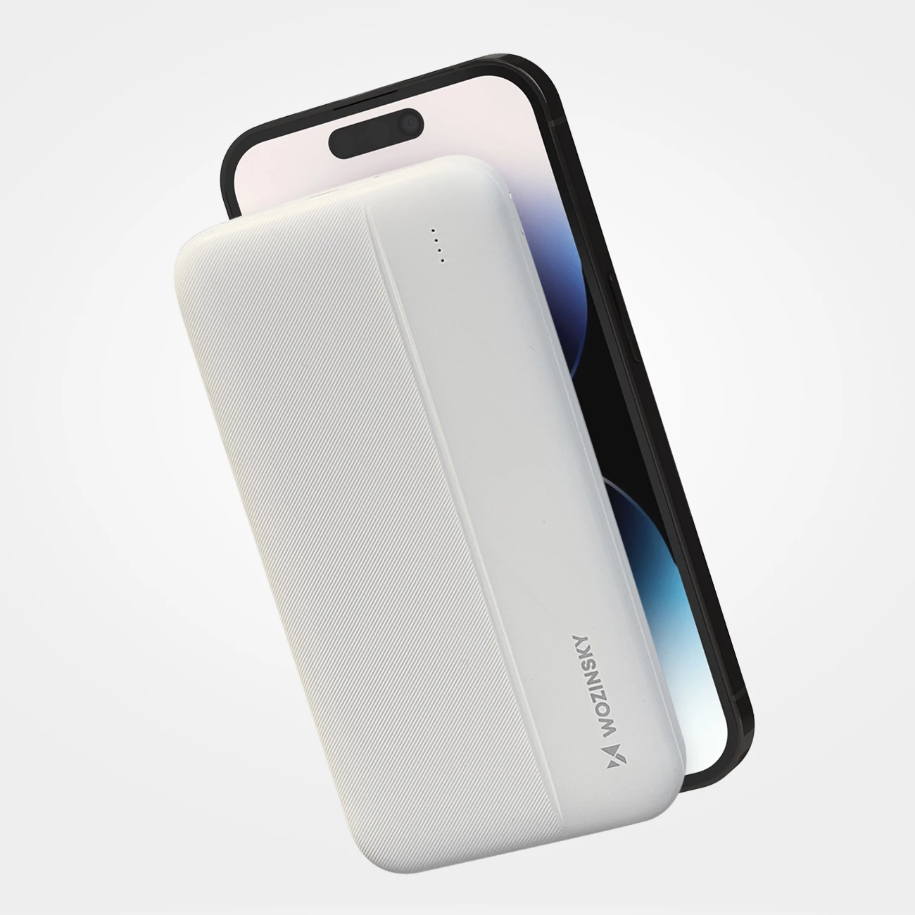 Powerbank Wozinsky WPBWE1, 10000mAh, 2x USB, Bardhë