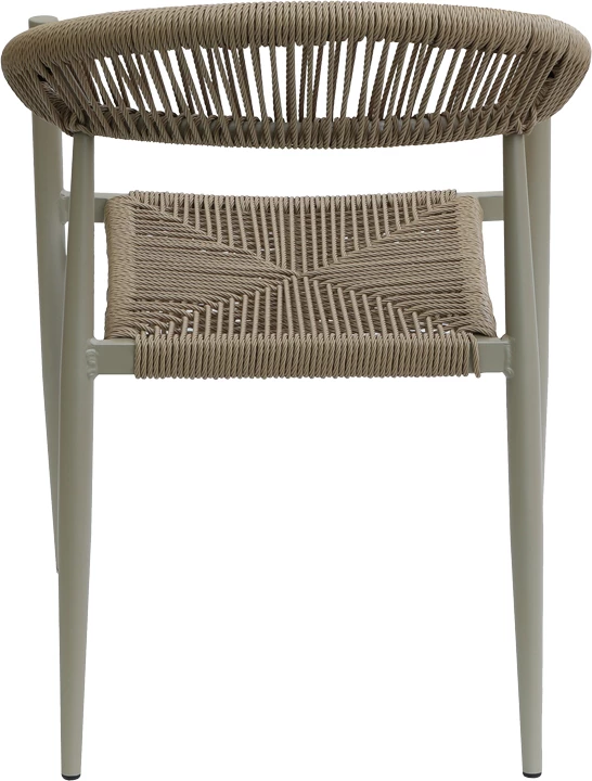 Karrige Fagen e grumbullueshme, alumini-rattan pe, ngjyrë natyrale, 56x60x78cm