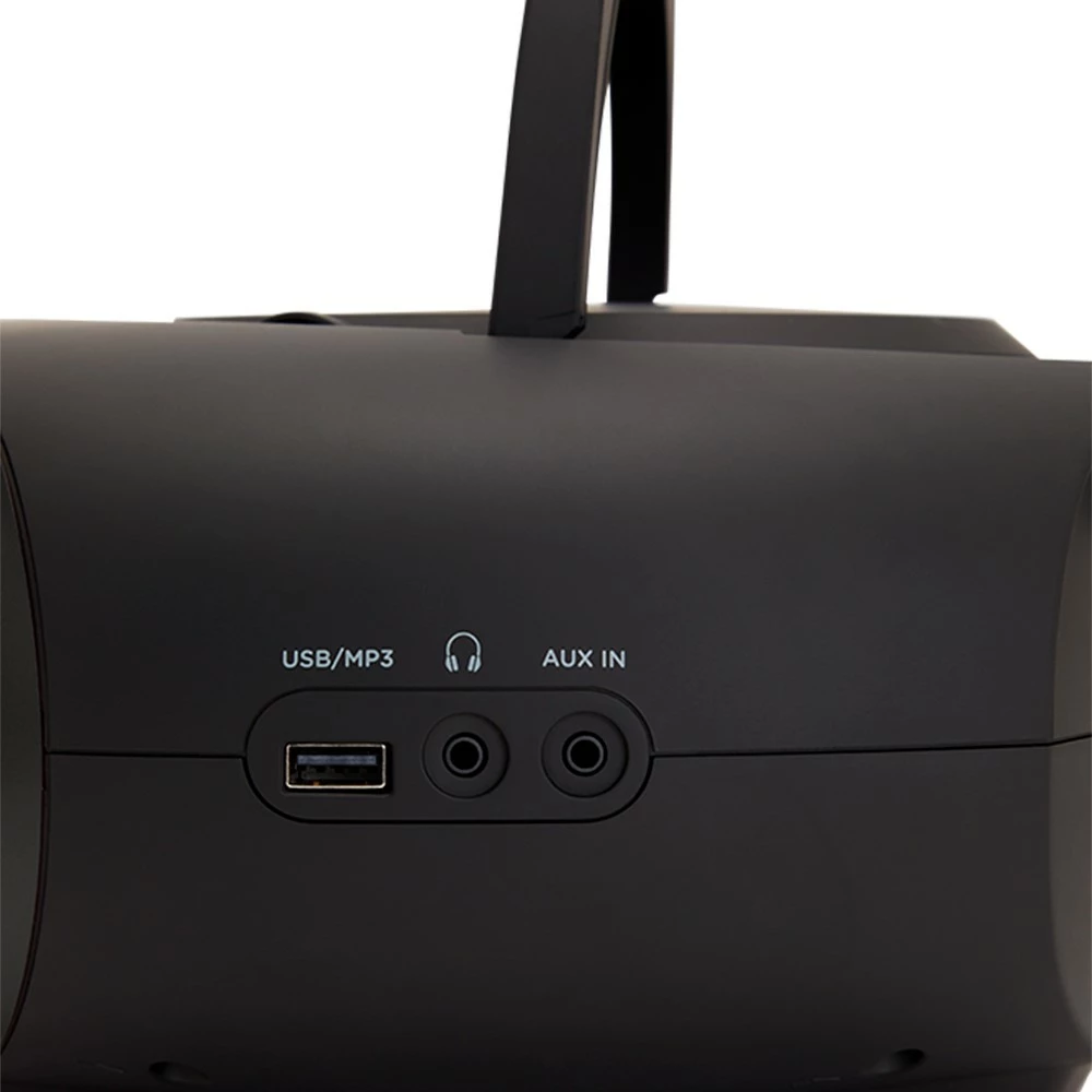 Radio boombox AIWA BBTU-500DAB/BK, CD/MP3/USB/Bluetooth, DAB+/FM-RDS, 6W RMS, ekran 2.4\", e zezë