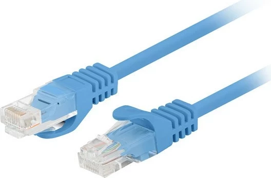 Patchcord LANBERG RJ-45 kat.6, 0.25m, set 10 copë, ngjyrë kaltër